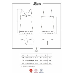Chemise Obsessive Miamor Negru S-M