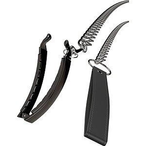 Clema Intimă cu Lesă Bad Kitty – Metalică 11 cm Negru