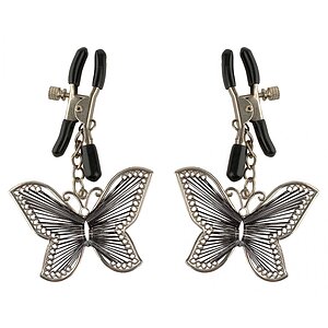Cleme Sfârcuri Butterfly Argintiu pe Domnisoare.ro