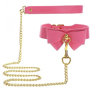 Collar and Leash Roz Collar and Leash Roz pe Domnisoare.ro