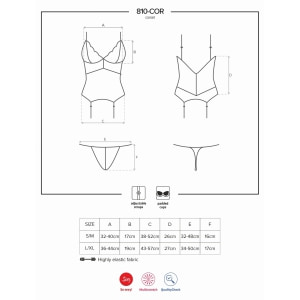 Corset Obsessive 810-COR Negru S-M