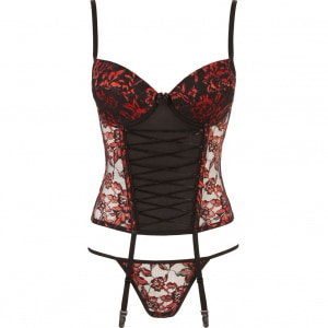 Corset Cottelli Collection Corsage Set Negru L