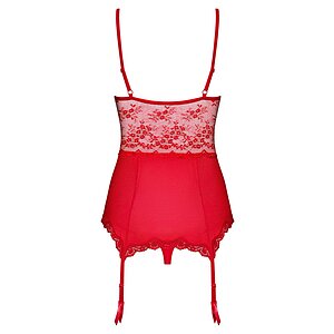 Corset Cu Portjartier Obsessive Lovica Roșu 2XL