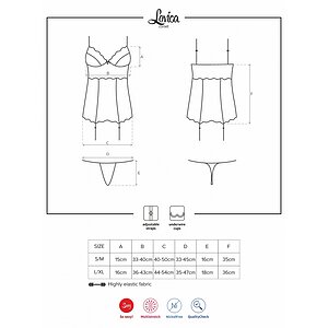 Corset Cu Portjartier Obsessive Lovica Roșu 2XL