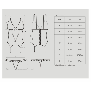 Corset Obsessive Emperita Negru S-M