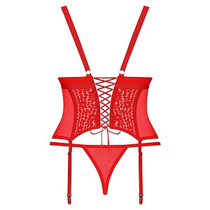 Corset Obsessive Blossmina Roșu 4XL-5XL