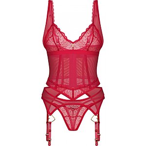 Corset Obsessive Cupide Desir Roșu S-M