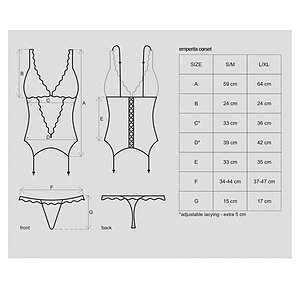 Corset Obsessive Emperita Negru S-M