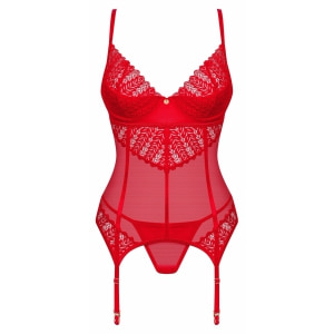 Corset Obsessive Ingridia Roșu XL-2XL