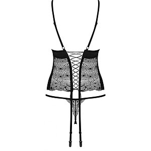 Corset Obsessive Sharlotte Negru L-XL