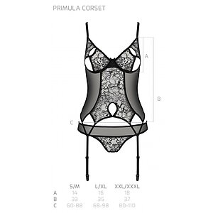 Corset Passion Eco Primula Negru L-XL