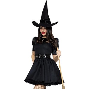 Costum Leg Avenue Bewitching Witch Negru pe Domnisoare.ro