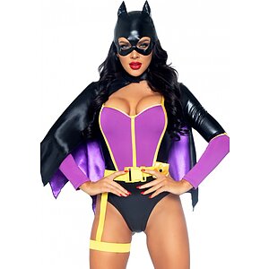 Costum Leg Avenue Bombshell Bat Mov pe Domnisoare.ro