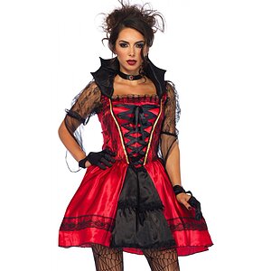 Costum Leg Avenue Gothic Vampire Roșu pe Domnisoare.ro
