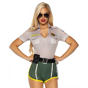 Costum Leg Avenue Hot Cop Verde pe Domnisoare.ro