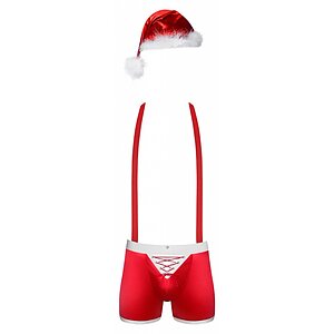 Costum Obsessive Mr Claus Roșu L-XL