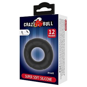 Crazy Bull Arvell Inel Din Silicon Pentru Erecție Negru