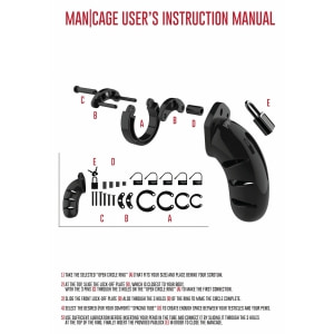 Cușcă Penis Model 02 Chastity 3.5 Negru