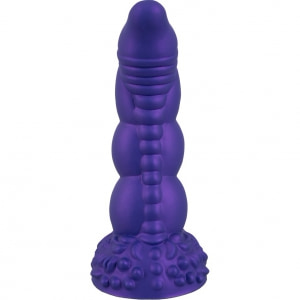 Demonul Dorinței — Dildou siliconic 22,5 cm cu Ventuză Mov