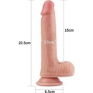 Dildo cu Ventuză Dual Layered