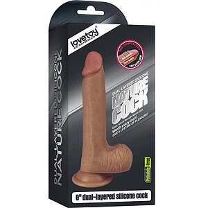 Dildo cu Ventuză Dual Layered