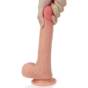 Dildo cu Ventuză Dual Layered