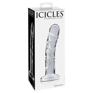 Dildo de Sticlă Icicles No 62 Transparent 18cm