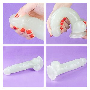 Dildo Fosforescent 8.5 Lumino Play Alb