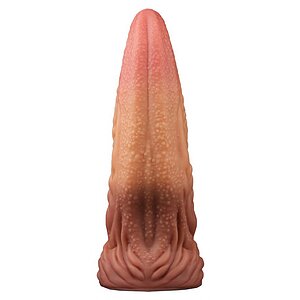 Dildo În Formă De Limbă Platinum 25cm – Strat Dublu Maro