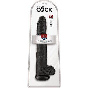 Dildo King Penis 35.6cm Negru