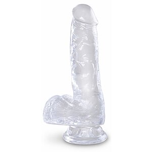 Dildo Realistic Cu Testicule Transparent Dildo Realistic Cu Testicule Transparent pe Domnisoare.ro