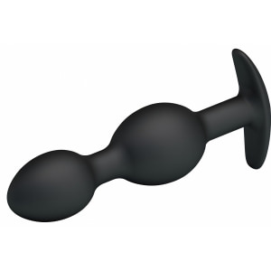 Vibrator Anal Cu Bile Metalice În Interior Negru