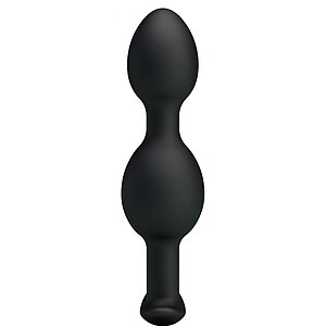 Vibrator Anal Cu Bile Metalice În Interior Negru