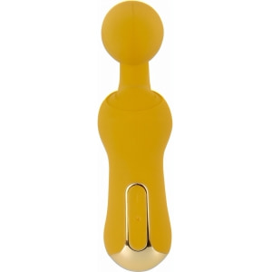 Dublu Vibrator curbat – 2 Motoare, 10 Moduri, Reîncărcabil Galben
