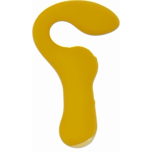 Dublu Vibrator curbat – 2 Motoare, 10 Moduri, Reîncărcabil Galben