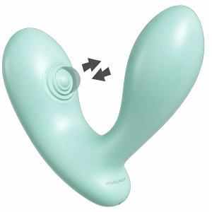 DuoVibe II – Vibrator punct G cu Tapping, 9 Moduri, Reîncărcabil Verde pe Domnisoare.ro