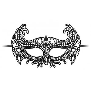 Empress Venetian Lace Mask Negru Empress Venetian Lace Mask Negru pe Domnisoare.ro
