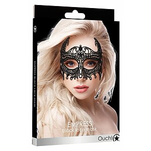 Empress Venetian Lace Mask Negru