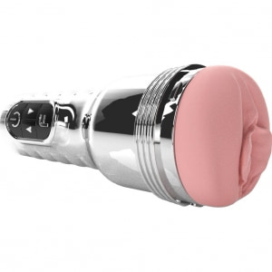 Fleshlight Quiver — Masturbator Vibrant, Reîncărcabil Argintiu