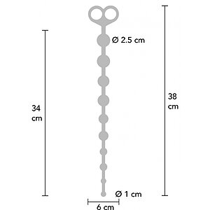 Flexible Anal Beads Negru