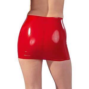 Fustă Latex Mini Skirt Roșu 2XL