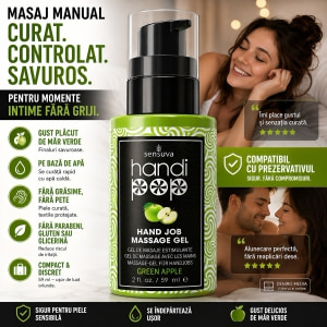 Gel Comestibil Masaj Sensuva HandiPop Măr Verde 59ml