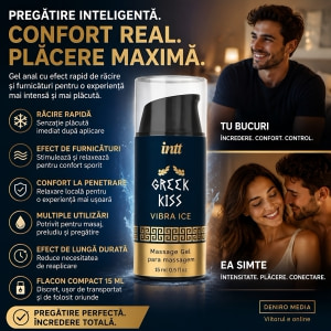 Gel Greek Kiss Relaxare Anală Efect Vibrație și Răcire 15ml
