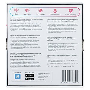 Gemini App-Controlled Vibrating Nipple Clamps Roz