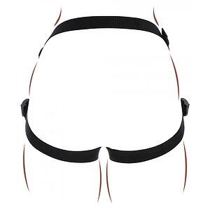 Ham Strap-On TOYJOY cu Gaură De Plăcere, Negru