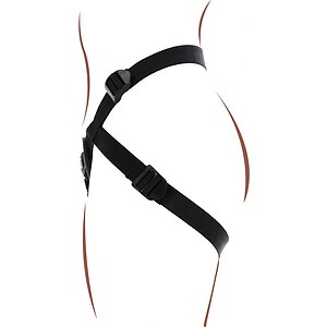 Ham Strap-On TOYJOY cu Gaură De Plăcere, Negru