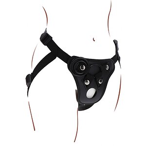 Ham Strap-On TOYJOY cu Gaură De Plăcere, Negru