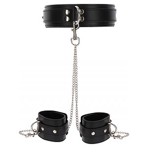 Heavy Collar and Wrist Cuffs Negru Heavy Collar and Wrist Cuffs Negru pe Domnisoare.ro
