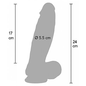 Hidden Desire - Dildo Realist Din silicon 22 cm, Discret