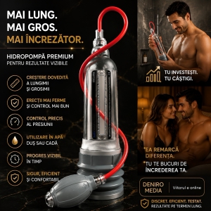 Pompă Penis Bathmate Hydroxtreme9 pentru Mărire Transparent